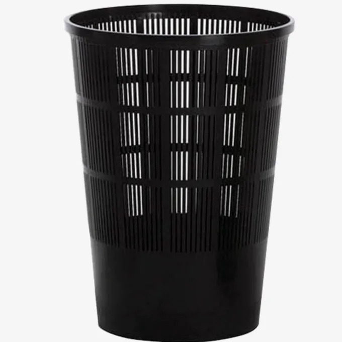 Corbeille à papier ajourée grand modèle - noir - Gilac