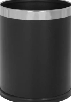 Corbeille à Papier Simili Cuir 10L Noir - Probbax