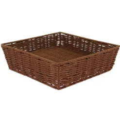 Corbeille Polypropylène Squarre Marron 25X25 Lot de 10 - Prolinea