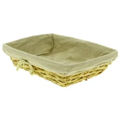 Corbeille Rectangle Bois Deroulé Doublure Jute 38X29 Lot de 20 - Créapak