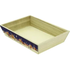 Corbeille Rectangle Bois Neige mm Lot de 20 - Créapak