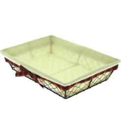 Corbeille Rectangle Métal Ecossais 33X23 Lot de 40 - Créapak