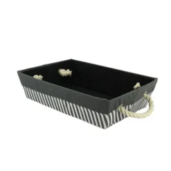 Corbeille Rectangle Tissu Rayé 35X25 Lot de 24 - Créapak