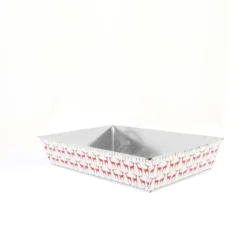 Corbeille Rectangle Zinc Décor Rennes 28X20 PM Lot de 38 - Créapak