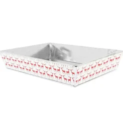 Corbeille Rectangle Zinc Décor Rennes 33X23 MM Lot de 38 - Créapak