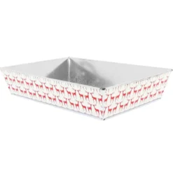 Corbeille Rectangle Zinc Décor Rennes 28X20 GM Lot de 38 - Créapak