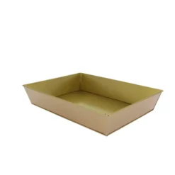 Corbeille rectangle zinc Doria 36x27 cm - Lot de 20 - Créapak