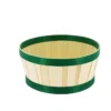 Corbeille Ronde Bambou Bordure Verte Ø22 Lot de 20 - Créapak