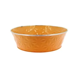 Corbeille Ronde Zinc Orange Déstructuré Ø35 Lot de 20 - Créapak
