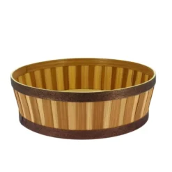 Corbeilles Ronde Bambou Et Paillettes Ø32X10 Lot de 20 - Créapak
