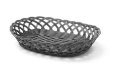 Corbeilles tressées ovale Noir 320x230x(H)55 mm - Hendi