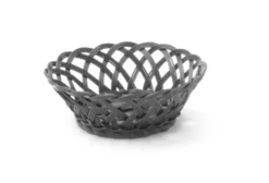 Corbeilles tressées rond Noir 200x200x(H)65 mm - Hendi