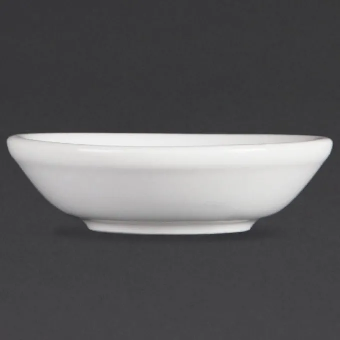 Coupelles à sauce soja Olympia Whiteware 74 mm - Lot de 12