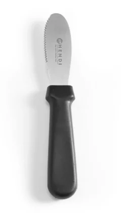 Couteau à beurre - cranté Noir (L)210 mm - Hendi