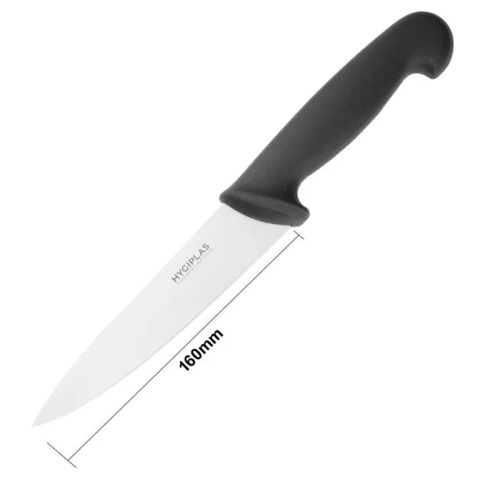 Couteau Chef Noir 160 mm - Hygiplas