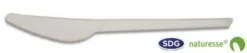 Couteau CPLA 16,5 cm Blanc - SDG Lot de 1000