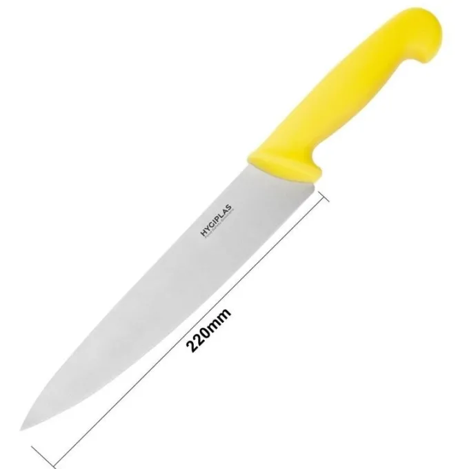 Couteau de Cuisinier Professionnel Jaune 215 mm - Hygiplas