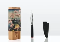 Couteau d'Office avec Saya et Boîte en Bambou - Lame 10 cm - Kotai