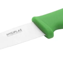 Couteau à Légumes Denté Vert 100 mm - Hygiplas
