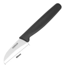 Couteau à Éplucher Professionnel Noir 65 mm - Hygiplas