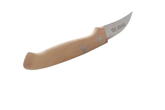 Couteau éplucheur avec manche en bois modèle courbé Bois (L)165 mm - Hendi