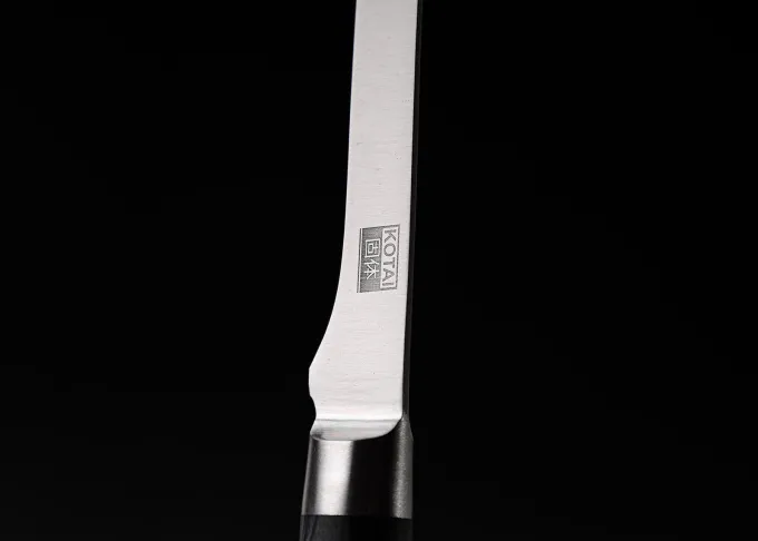 Couteau à Poisson pour Filet de Sole avec Saya et Boîte en Bambou Lame 200 mm - Kotai