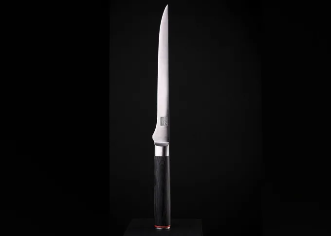 Couteau à Poisson pour Filet de Sole avec Saya et Boîte en Bambou Lame 200 mm - Kotai