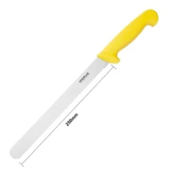 Couteau Pro à Trancher Denté Jaune 255 mm - Hygiplas