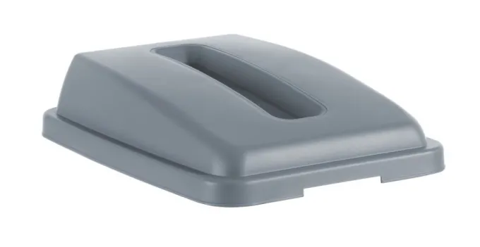 Couvercle avec ouverture pour poubelle étroite rectangulaire de 60 l, Gris clair, 660x470x(H)30mm - Hendi