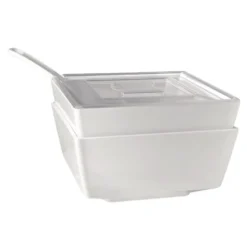 Couvercle carré transparent empilable Float - APS 190 mm