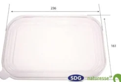 Couvercle en PLA Biodégradable Transparent pour Barquette 12859 et 12861 - SDG - Lot de 390