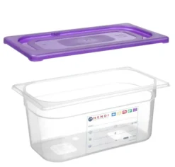 Couvercle Gastronorme violet GN 1/4 Violet 265x162 mm - Hendi