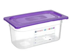 Couvercle Gastronorme violet GN 1/4 Violet 265x162 mm - Hendi