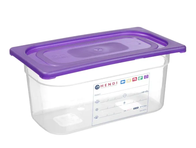 Couvercle Gastronorme violet GN 1/4 Violet 265x162 mm - Hendi