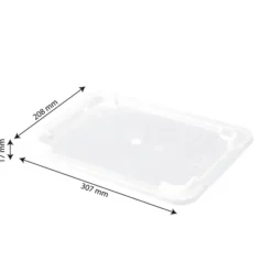 Couvercle pour Bac Plat 2 Litres - Transparent - Gilac
