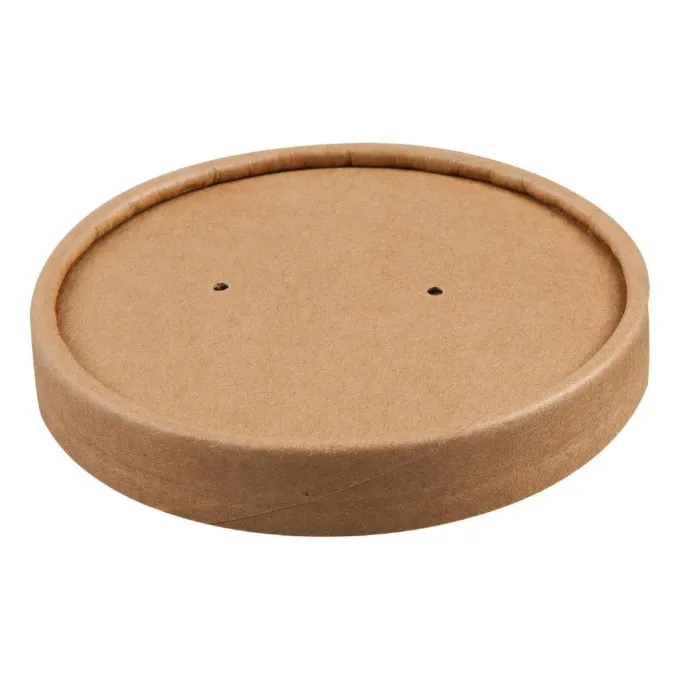 Couvercle pour Bol à Soupe Kraft Recyclable 225 ml et 350 ml - Lot de 500 -col Colpac