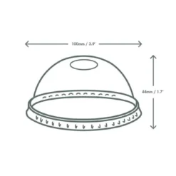 Couvercles Écologiques Compostables avec Trou - Pour Gobelets GH014 et GH015 - Vegware