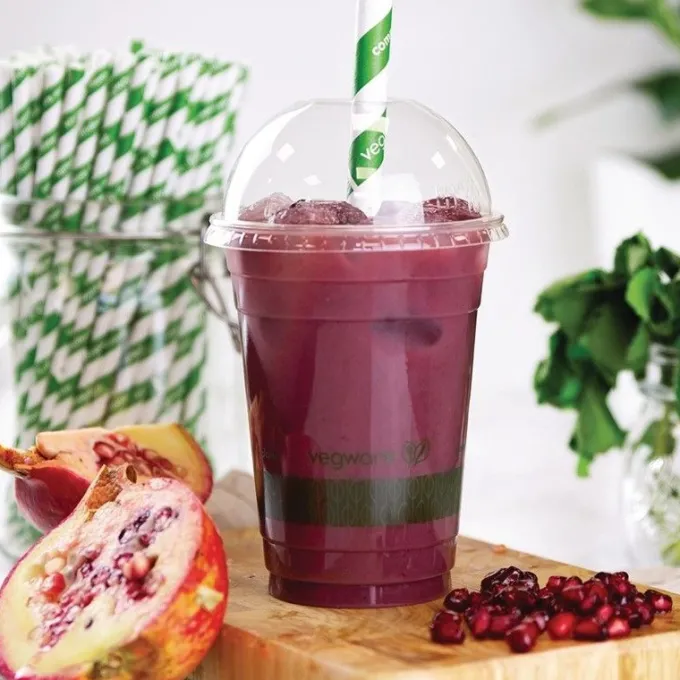 Couvercles Écologiques Compostables avec Trou - Pour Gobelets GH014 et GH015 - Vegware