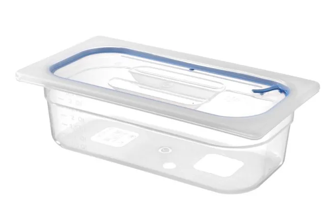 Couvercles pour bacs GN en polypropylène avec fermeture hermétique GN 1/3 Transparent 325x176 mm - Hendi