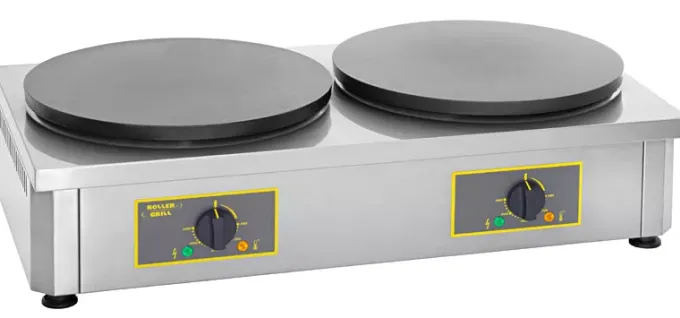 Crêpière Professionnelle Double Electrique 2 x Ø 400 mm - Roller Grill