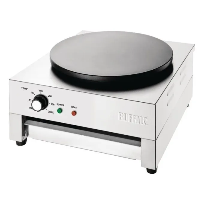 Crêpière Professionnelle en Fonte Antiadhésive Ø 400 mm - Buffalo