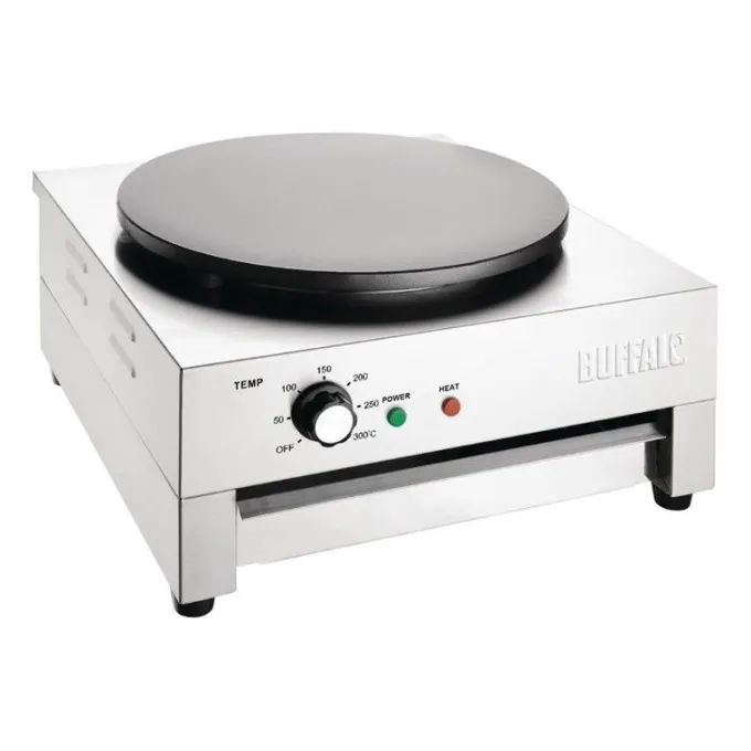 Crêpière Professionnelle en Fonte Antiadhésive Ø 400 mm - Buffalo