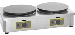 Crêpière Professionnelle Gaz Double 2 x Ø 400 mm - Roller Grill