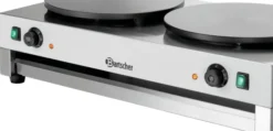 Crêpière Professionnelle Électrique - Double Crêpes Ø40cm - Bartscher
