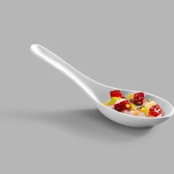 Cuillère Amuse-Bouche Mélamine Blanc L 14,5 cm - Pujadas