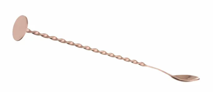 Cuillère à Cocktail avec Pilon Bar up Cuivre 280x35mm - Hendi