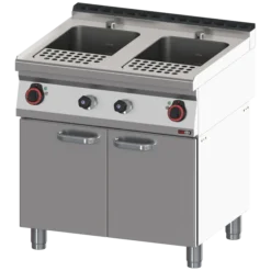 Cuiseur à pâtes électrique 23 + 23 l avec soubassement 400 V - VT 70/80 E - Redfox