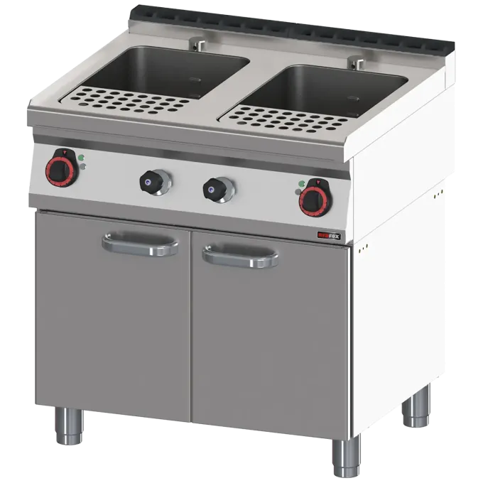 Cuiseur à pâtes électrique 23 + 23 l avec soubassement 400 V - VT 70/80 E - Redfox