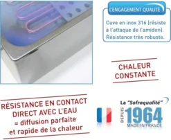 Cuiseur à Pâtes Professionnel Electrique 3 Paniers GN 1/2 - Sofraca