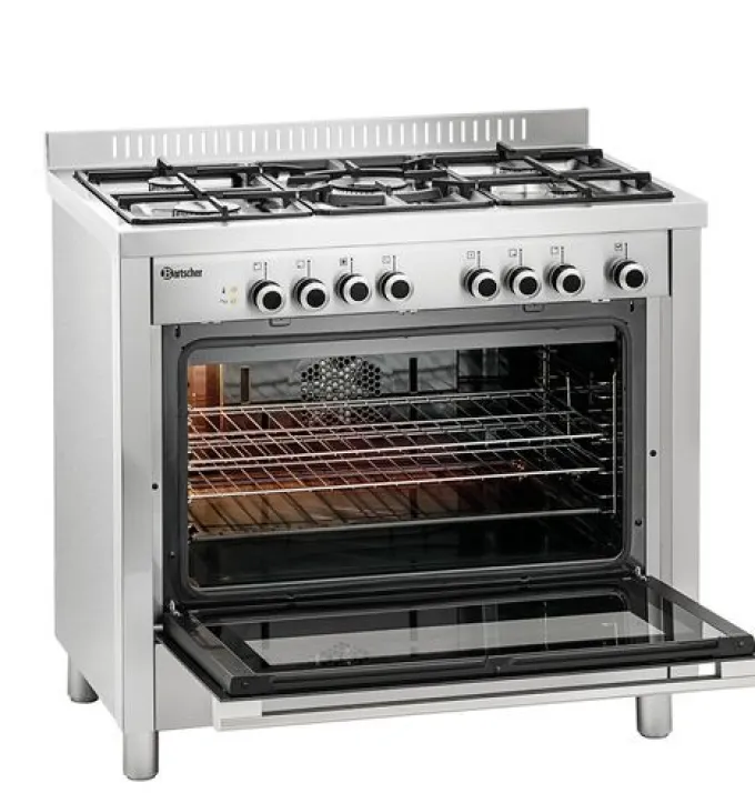 Cuisinière à gaz 5 Feux et Four Multifonction - Bartscher